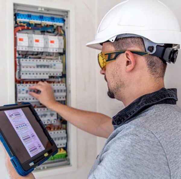 Tableros eléctricos antiguos con monitoreo digital